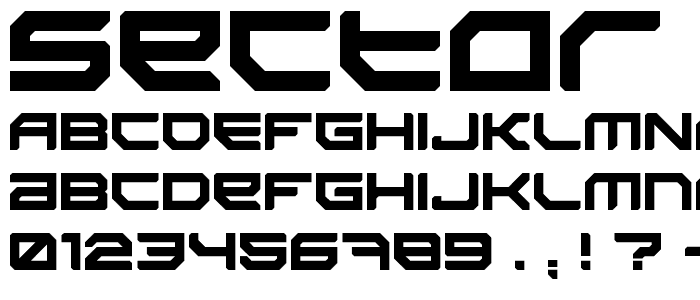 Sector 034 Regular font